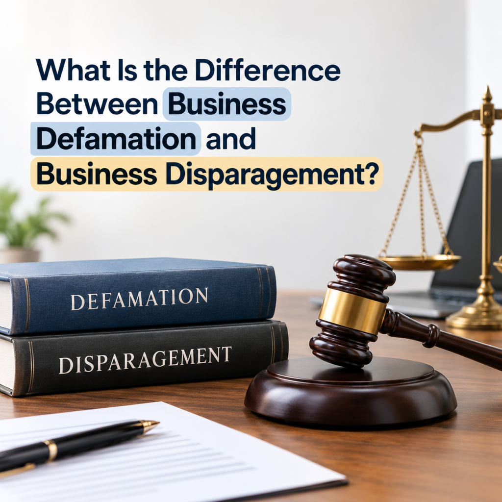 What Is the Difference Between Business Defamation and Business Disparagement?